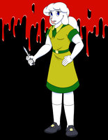 Bobbi Roux by Toshubi - female, loli, blood, lamb, sheep, switchblade, mhall, flick knife