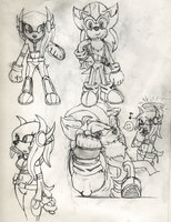 Ehma And Zenor "References" by LittleGrayBunny - female, male, android, reference, ehma, chaoskin, zenor core