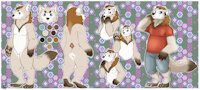 Melkoh by PlumVaguelette - male, reference sheet, sfw, marten