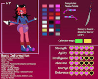 Darcey Quillstar Reference Sheet by BF3019 - diaper, fox, female, reference sheet, toon, cartoon, fennec, abdl, lulamoon, darcey, quillstar, bf3019