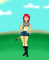 cindy more old by kadeathnas - feline, lioness, female, lion, long hair, boots, mammal, red hair, cindy, kadeathnas