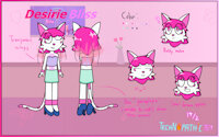 Valentine's day special character-- Desirie Bliss by Netherkitty - cat, female, fairy, valentines day, paralysis, character design, paraplegia, character card, happy valentines, mage cat, valentines day 2023, happy valentines day 2023, desirie