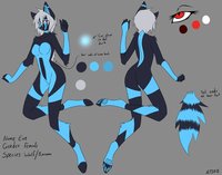 Reference - Eve by Rt001 - female, hybrid, sheet, reference, eve, rt001, wolf raccoon