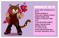 Gwendolyn the Cat by TropicalMangoes - cat, female, character sheet, cat girl, sonic the hedgehog, chao, sonic fan characters, sonic oc