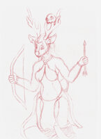 Artemis - Badge by NeoRena - female, hybrid, hyena, deer, badge, character bio