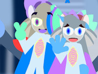 Happy National Siblings Day(Glinne Debut) by RachiRodeHills - arcue, inarctra, in arcta, glinne, glinne the sakikiku, arcue the sakikiku, sakikiku