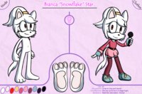 [REF] Bianca Star by MileyMouse - cat, feline, kitten, female, reference sheet, character sheet, snowflake, female/solo, feet/paws, bianca star