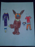 Proto the Eevee by QuilComing - male, pokemon, eevee, refsheet