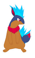 Eevana the Quilvee by QuilComing - male, pokemon, eevee, quilava, hybird, quilvee