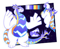 Lightning the Lugia-Miraidon by snagen - male, hybrid, reference sheet, pokemon, pokémon, ref sheet, lugia, refsheet, fusion, referencesheet, pokefusion, miraidon