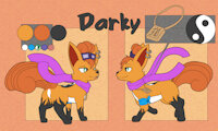 Darky the Vulpix Ref by DarkWolfKnight98 - fox, kitsune, male, pokemon, vulpine, kanto, moonlight vulpix