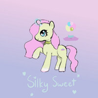 Silky Sweet, can't be beat! by DuckChip - cute, female, collar, unicorn pony, pony oc
