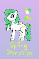 Spring Starstripe, Streaming Now! by DuckChip - female, reference sheet, pegasus pony, pony oc