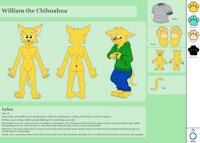 William ref sheet by Riolpix - dog, male, reference sheet, chihuahua, ref, fursona, ref sheet