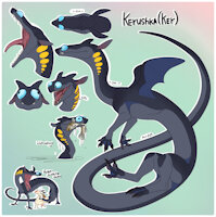 Kerushka - reference sheet by DragonAsis - dragon, male, reference, refsheet, leviathan
