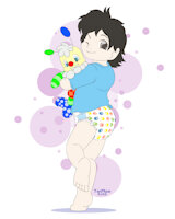 Cute baby Drebin by drebingrey39 - diaper, male, baby, human, plushy, diapered