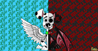 Delvis by Leonity - dog, male, music, dalmatian, skull, speedpainting, digitalpainting, hund, männlich, timelapse, digitaldrawing, twoface, angelwing, speeddrawing, 101dalmatianstreet, dalmatiner, save101dalmatianstreet, delvis, delvisdalmatian, goodandevil, aliveanddeath, demonwing