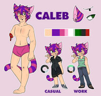 Caleb-ref sheet by LittleRascle - male, cheshire, reference, kemonomimi, nekomimi, caleb