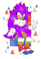 Plasma by ChaosSonic1 - male, hedgehog, blaze the cat, purple fur, silver the hedgehog, sonic oc, fluffy mane