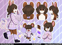 ゆみこ by Eiko - cub, female, mouse, ribbon, sweater, yumiko, kemololi, pom poms, ネズミ, himenezumi, ヒメネズミ, ゆみこ