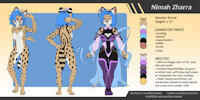 Nimah - Character Sheet by Blizzmaster - cat, feline, female, serval, reference sheet, character sheet, oc, solo, reference, character design