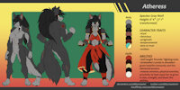 Atheress - Character Sheet by Blizzmaster - female, wolf, reference sheet, canine, lupine, character sheet, oc, solo, reference, gray wolf, character design, female/solo