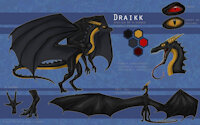 [COMM] Draikk Ref Sheet by Dragondraikk - dragon, ref sheet, reference, draikk, dr'a-konnen