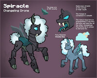 Spiracle - Character Sheet - Updated by manticorpse - character sheet, feral, intersex, my little pony, mlp, shapeshifter, changeling, character reference, character design, my little pony friendship is magic, mylittlepony, pegasus pony, character profile, mylittleponyfriendshipismagic, they/he/she