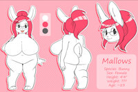 Mallows Ref Sheet (art by Saucy) by TigershardX - bunny, sheet, ref, reference