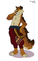 Kegeha by E.S.S. by Rennearc - dog, wolf, male, anthro, furry, genie, djinn, ess, vasuki, nma, kegdeha, takshaka