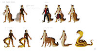 Vasuki "Kegdeha" Takshaka - reference by artbyyellowdog by Rennearc - dog, wolf, reference sheet, anthro, snake, naga, taur, furry, sheet, reference, genie, refsheet, djinn, vasuki, not my art, nma, artbyyellowdog, kegdeha, takshaka