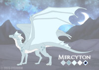 Mercyton Reference Sheet by ShadowEyenoom - dragon, male, moon, reference sheet, ref sheet, silver dragon, western dragon, referencesheet