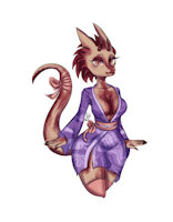 Ribbon by Gashren - female, ribbon, oc, kobold