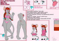 Annah Squeaks reference card by FurryFan1989 - cute, female, glasses, mouse, oc, braces, annah squeaks, reference card