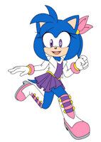 Paradox Sapphire Rose/Pazulor by ChaosSonic1 - female, fan character, idol, sonamy, sonic oc, mobian hedgehog, sonic the hedgehog (series), sapphire the hedgehog
