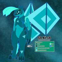 Sh.ki.sh, The Construct by Triti - reference sheet, anthro, robot, machine, bug, insect, moth, mechanoid