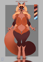 Sugar by Gashren - fox, female, long hair, blonde, red fox, vixen, oc, fluffy tail, voluptuous