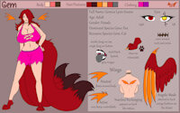 Gemica Inzane Reference by WetFox - fox, female, reference sheet, oc
