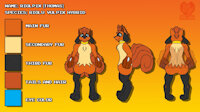 Riolpix ref by Riolpix - male, hybrid, pokemon, vulpix, riolu