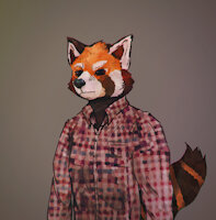 Портрет by DanyaFox26 - male, apocalypse, furry, redpanda, bad2bad
