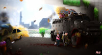 Парень и девочка by DanyaFox26 - cub, female, male, apocalypse, military, human, furry, children, bad2bad