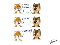 Do You Have a Love? by ZombieFish - dog, comic, male, tiger