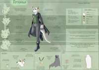 [Commission] Terranus Reference Sheet by Neodisher - male, character sheet, anthro, fangs, vampire, necklace, meerkat, expressions, male/solo, terranus