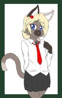 Good Student: Kennedy Miller by EtherSaga - cat, kitten, female, school uniform, student, siamese cat