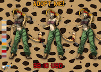 2023 09 24 Cheetah adopt sheet by DrQube - feline, female, ninja, cheetah, oc, weapon, headband, adoptable, auction, feline humanoid, fishnet topwear