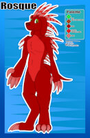 Rosque, the Porcupine by Triti - reference sheet, anthro, furry, oc, porcupine