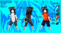 Kasper Coei - Fursona Reference by Kasper - nude, feline, male, mix, solo, akita, hewwo~