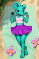 Ciara by Lottadaydreaming - female, hybrid, otter, ciara, lapras, hybrid species, lotta, ai generated, ai art, lapras/otter