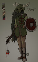 "Root", the Unholy Cleric by LordOfTheTroglodytes - blood, murder, horns, secret, antlers, hag, changeling, unholy, wicked, hexblood, bhaal, bhaalspawn