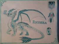 Rhysera by Whitehowler - female, character sheet, dragoness, original character